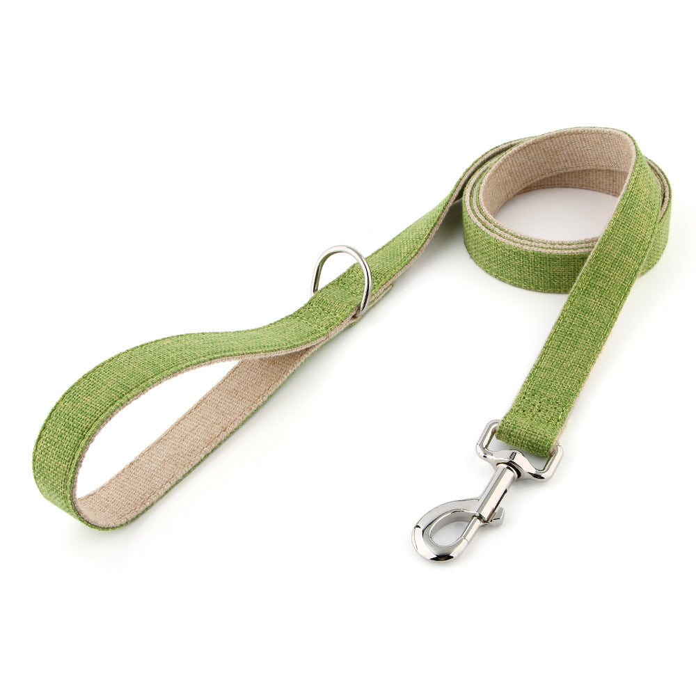 Cotton dog lead in Grass Green