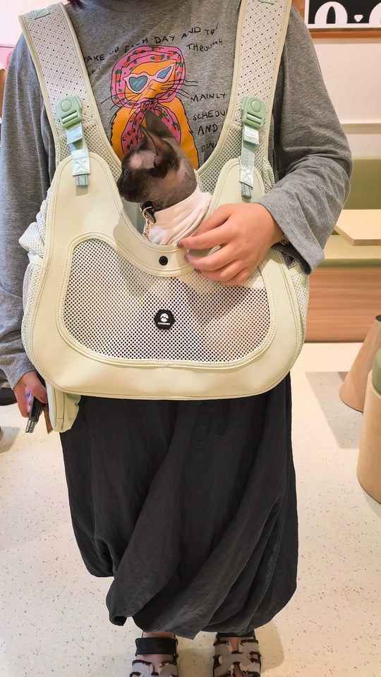 Front Chest Pet Carrier Backpack – Hands-Free Breathable Kangaroo Carrier for Small Dogs and Cats