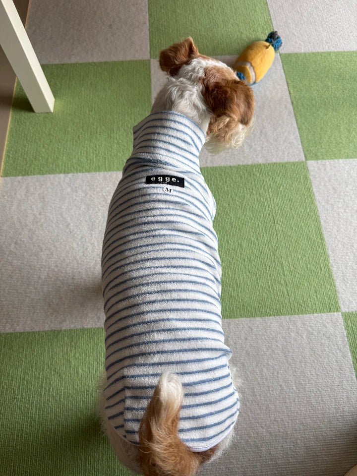 Autumn Stripes Dog Fleece Vest – High-Neck Pullover