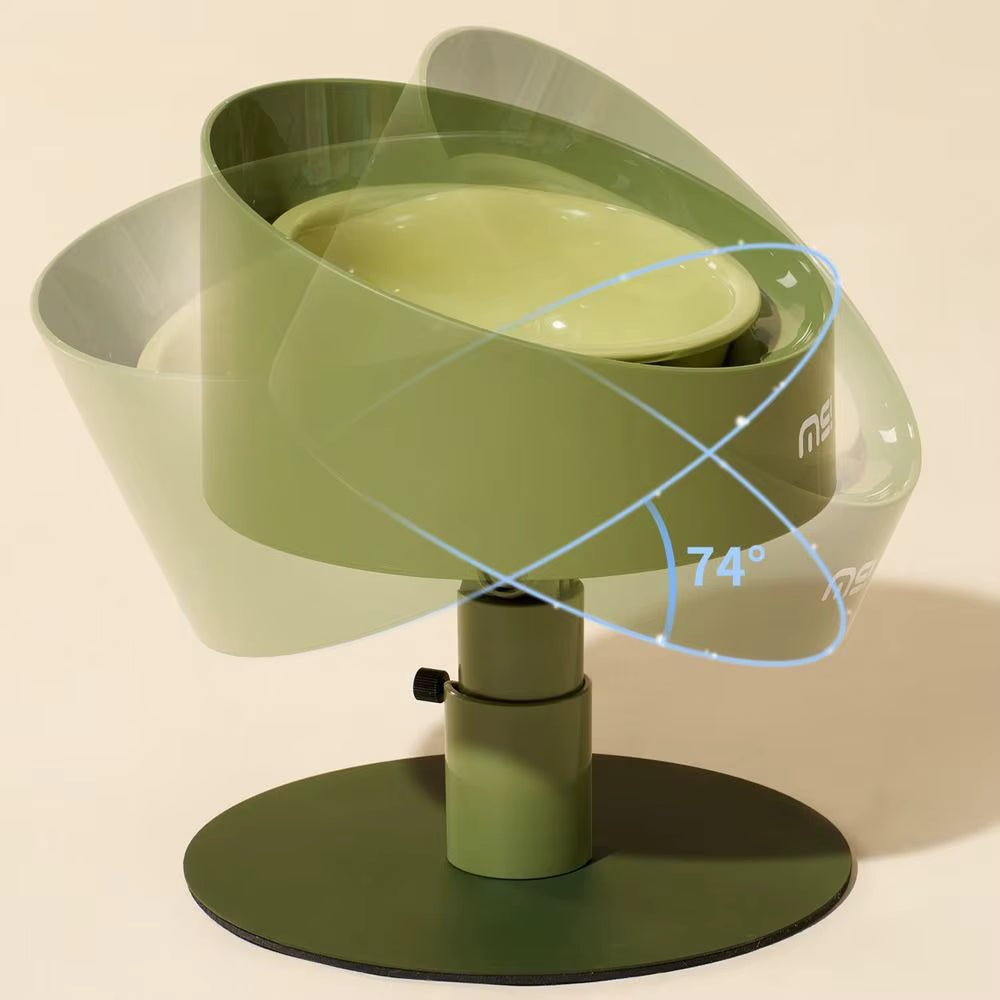 Sunflower Ceramic Pet Bowl - Height-Adjustable Raised Stand for Cats and Small Dogs, Pastel Colours