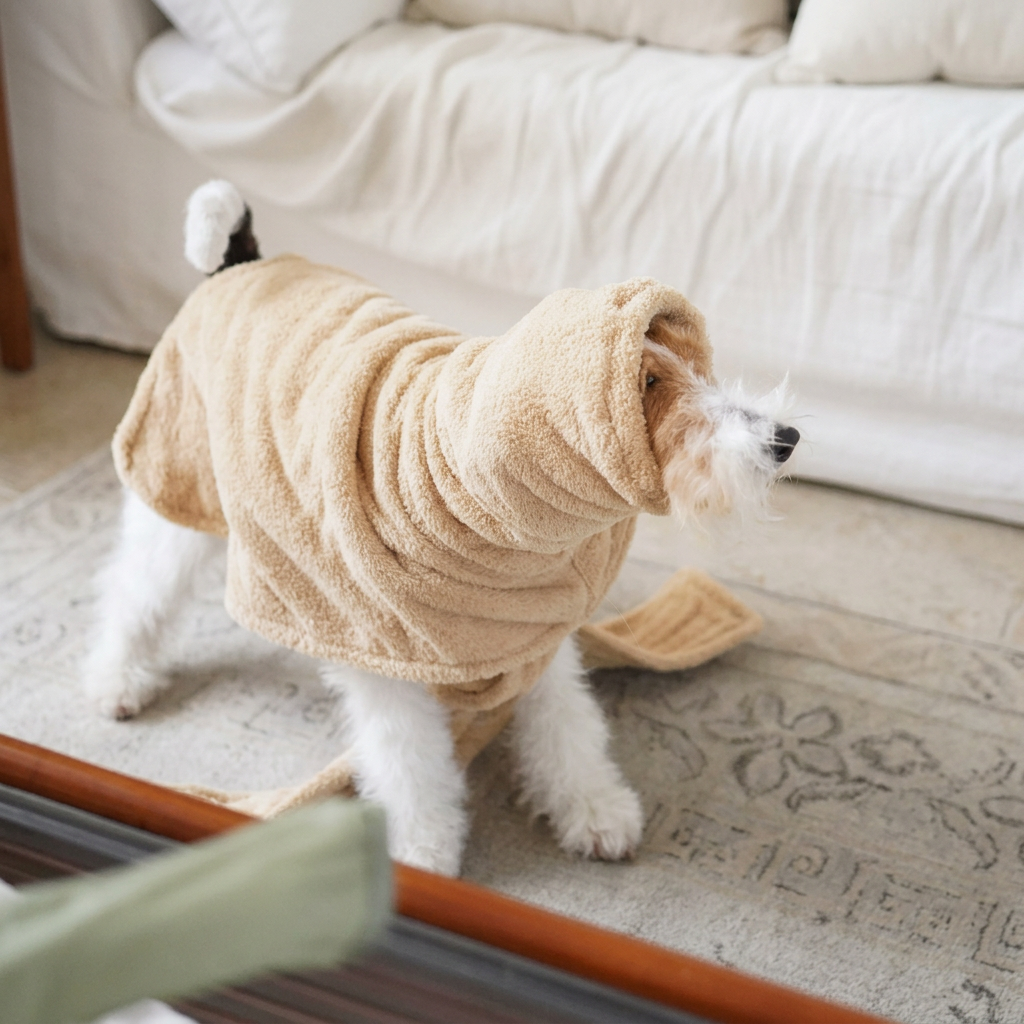 Plush Quick-Dry Bath Robe bathrobe for dogs