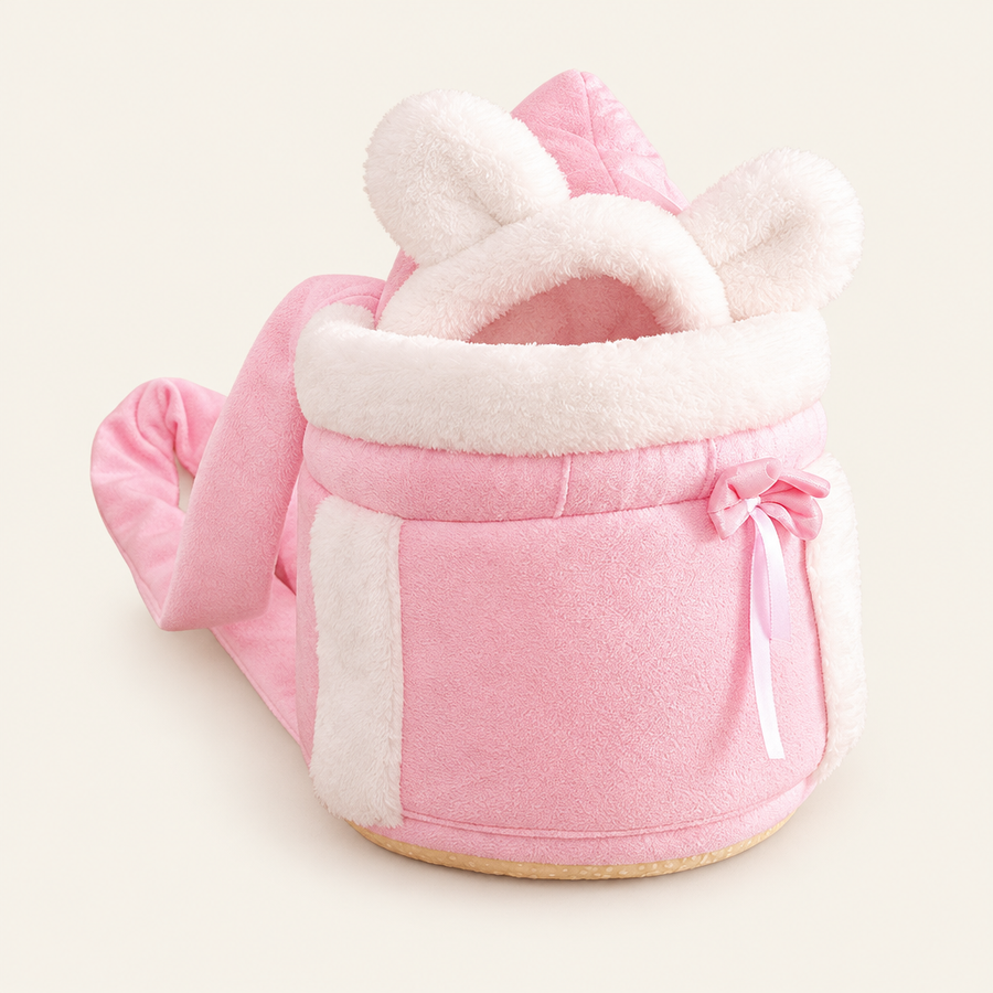2-in-1 Cat Carrier and Bed – Portable Pet Pod with Bunny or Cat Ears for Travel and Home, M to XL