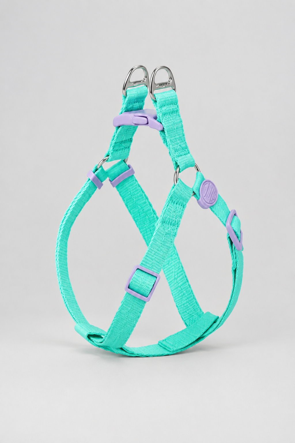 Rope dog collar and lead set in Cobalt