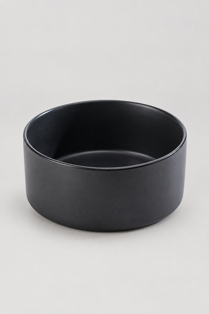 Black plain bowl