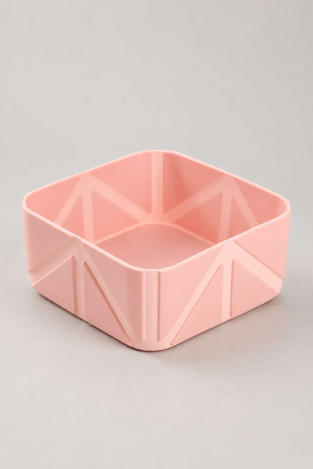 Collapsible silicone dog bowl in Blush