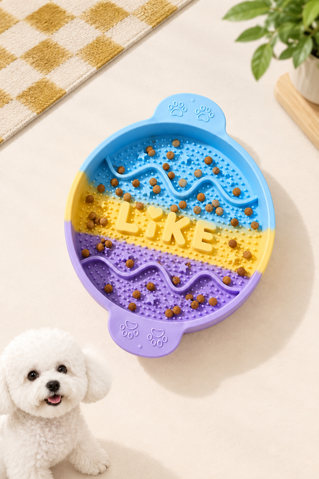Silicone slow feeder dog bowl – view 7