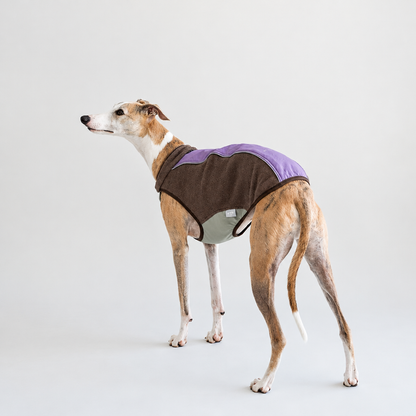 Brown Violet fleece vest rear view