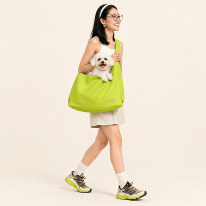 Waterproof Pet Crossbody Carrier Bag – Wide Hard-Base Dog and Cat Carrier, Small up to 4 kg or Large up to 10 kg