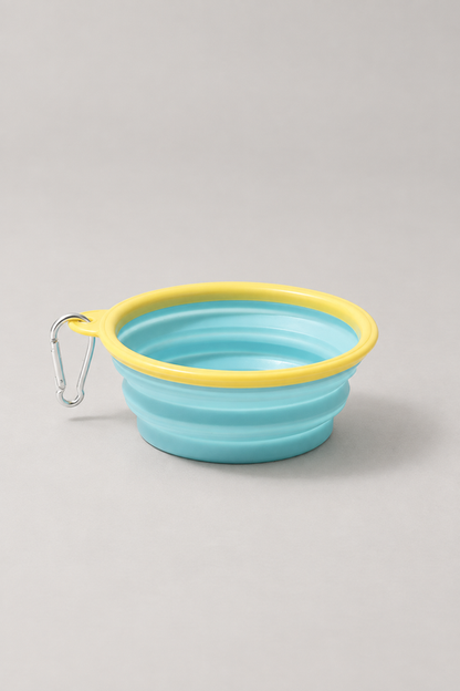 Folding travel dog bowl in Colour Block (Dog)