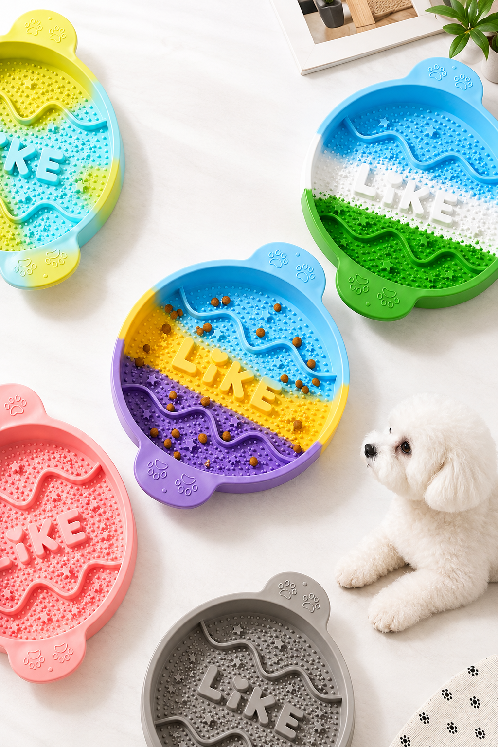 Silicone slow feeder dog bowl – view 6