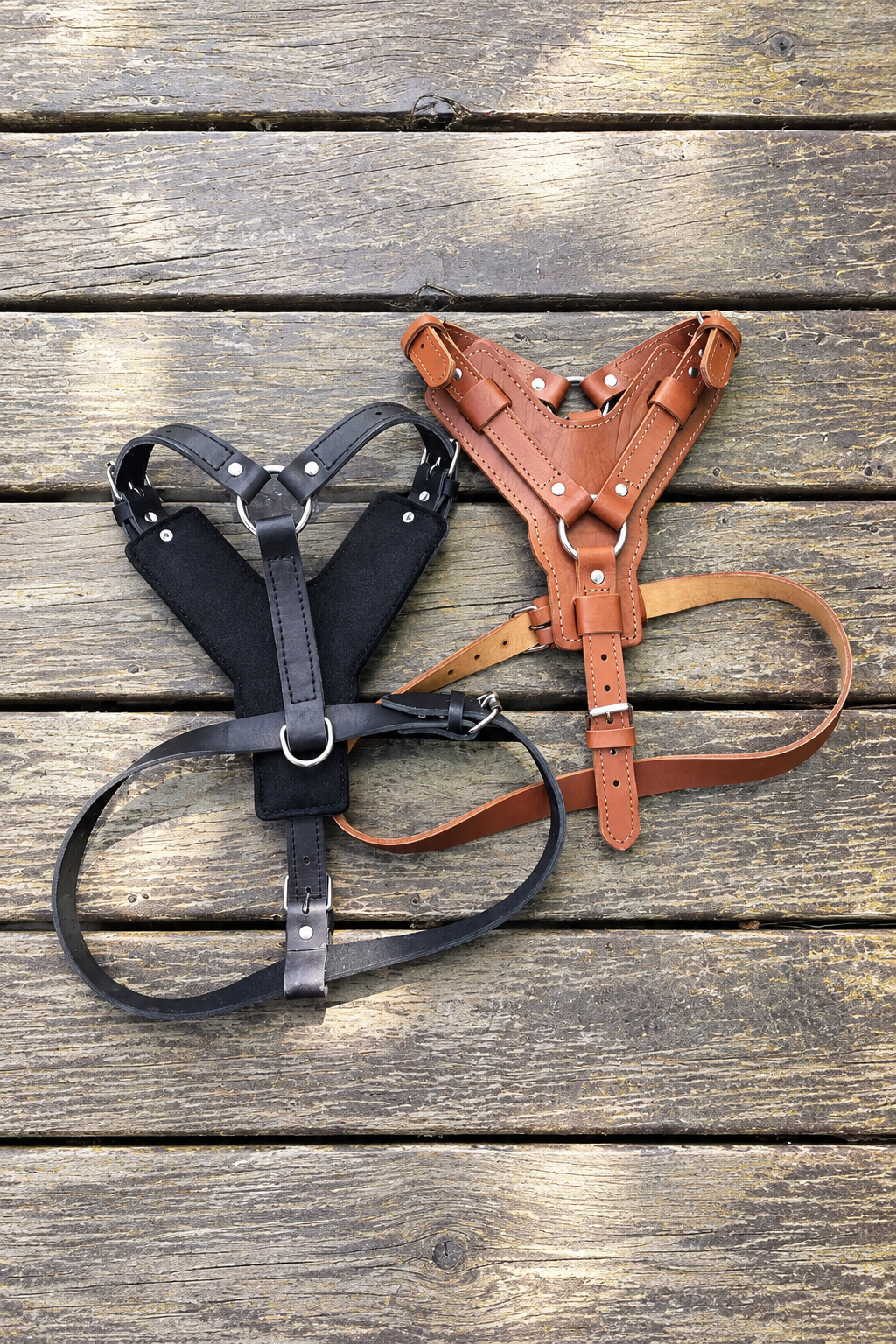 Heavy-duty leather dog harness – view 6