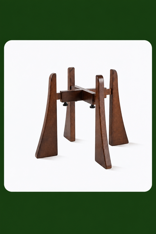 Solid Beech Raised Bowl Stand