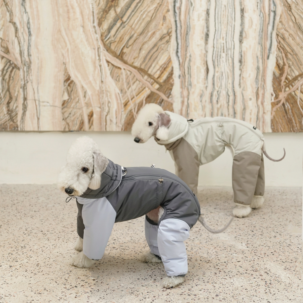 Autumn Colour-Block Four-Leg Dog Jacket