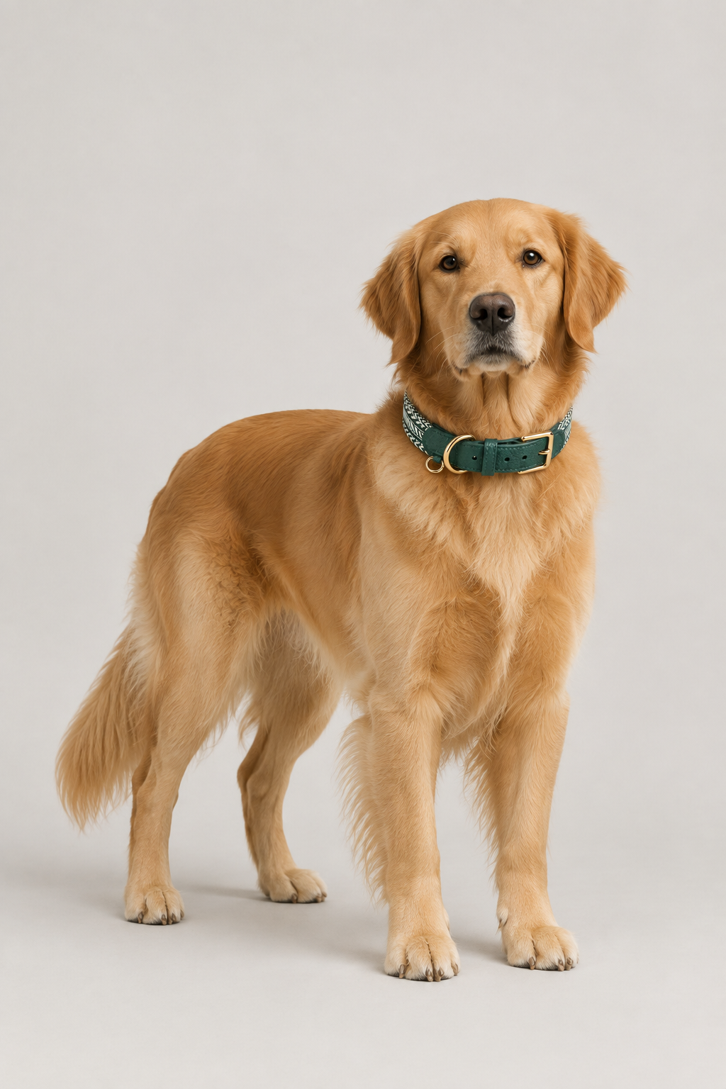 Herringbone leather dog collar – view 3
