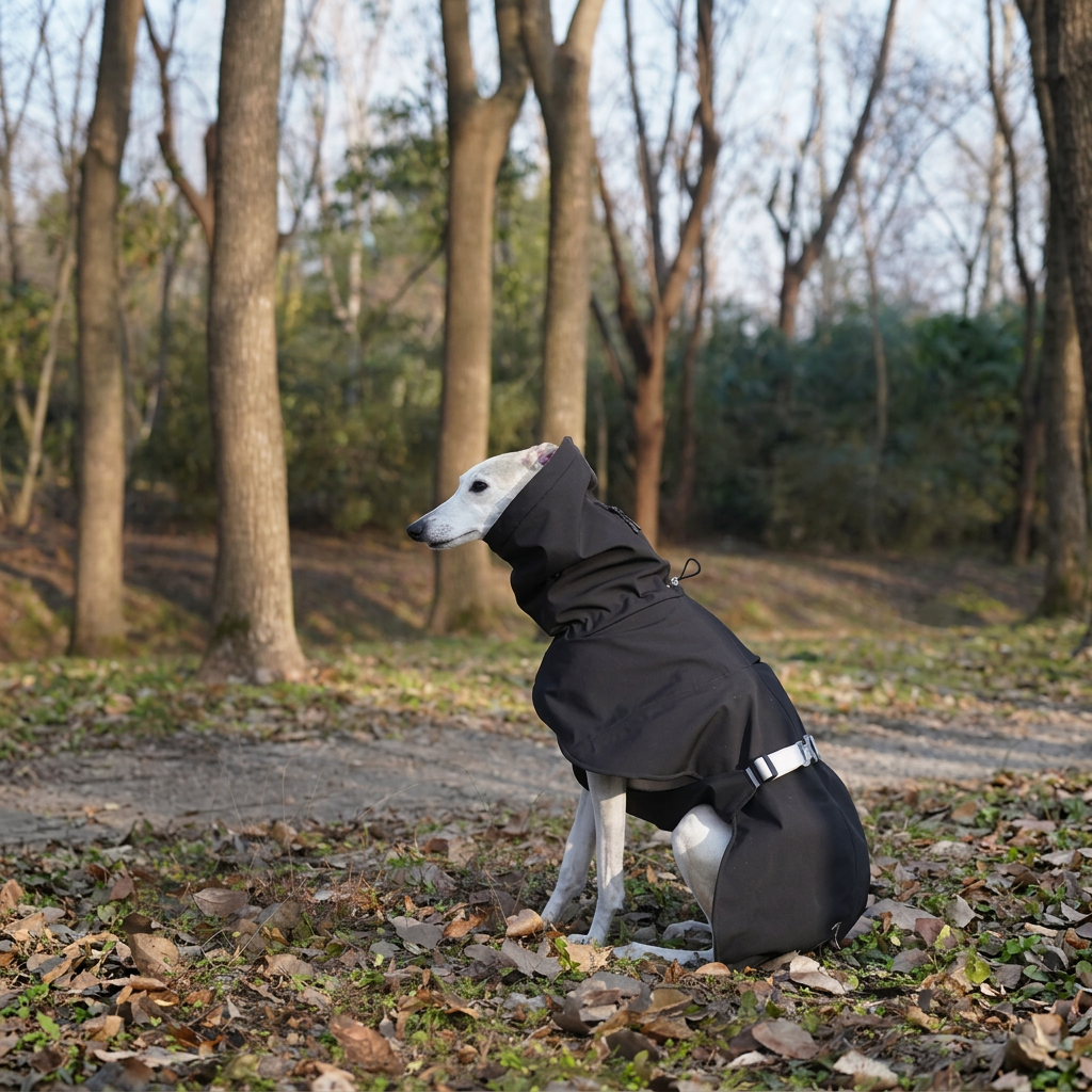 Highland High-Neck Dog Coat – Beige or Black
