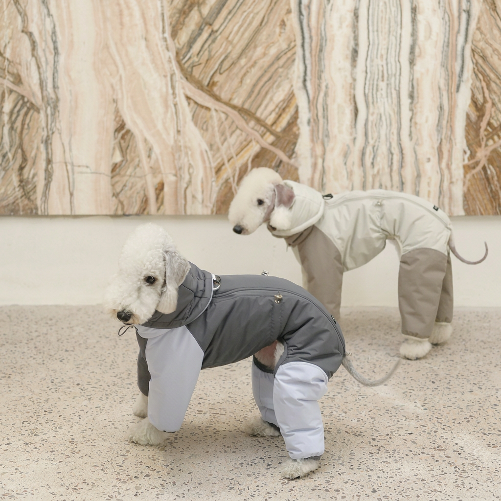 Autumn Colour-Block Four-Leg Dog Jacket