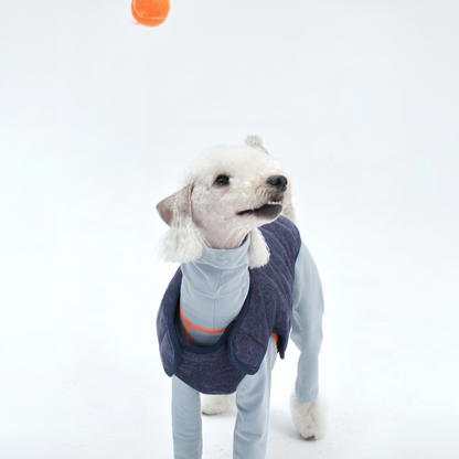 Golden Dog Vest with Stitched Panels – Bronze or Navy