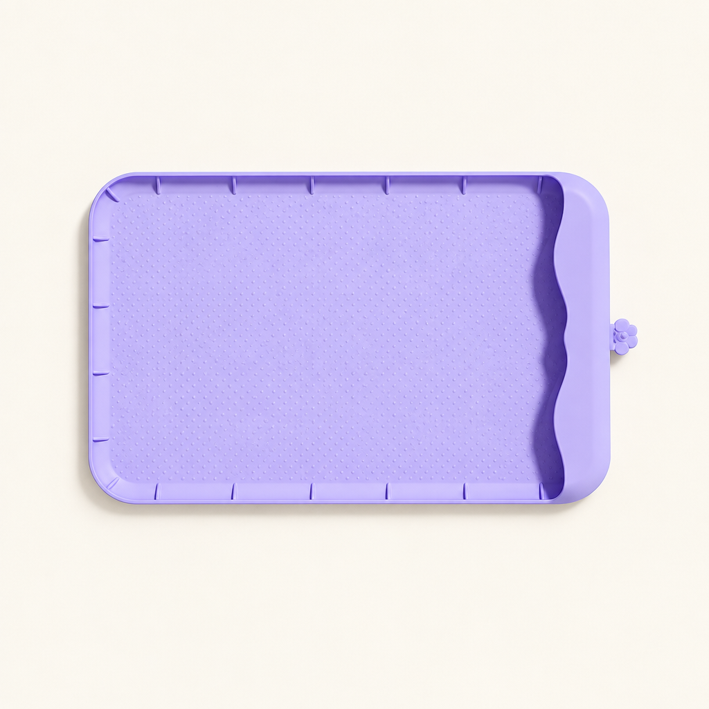 Purple feeding tray