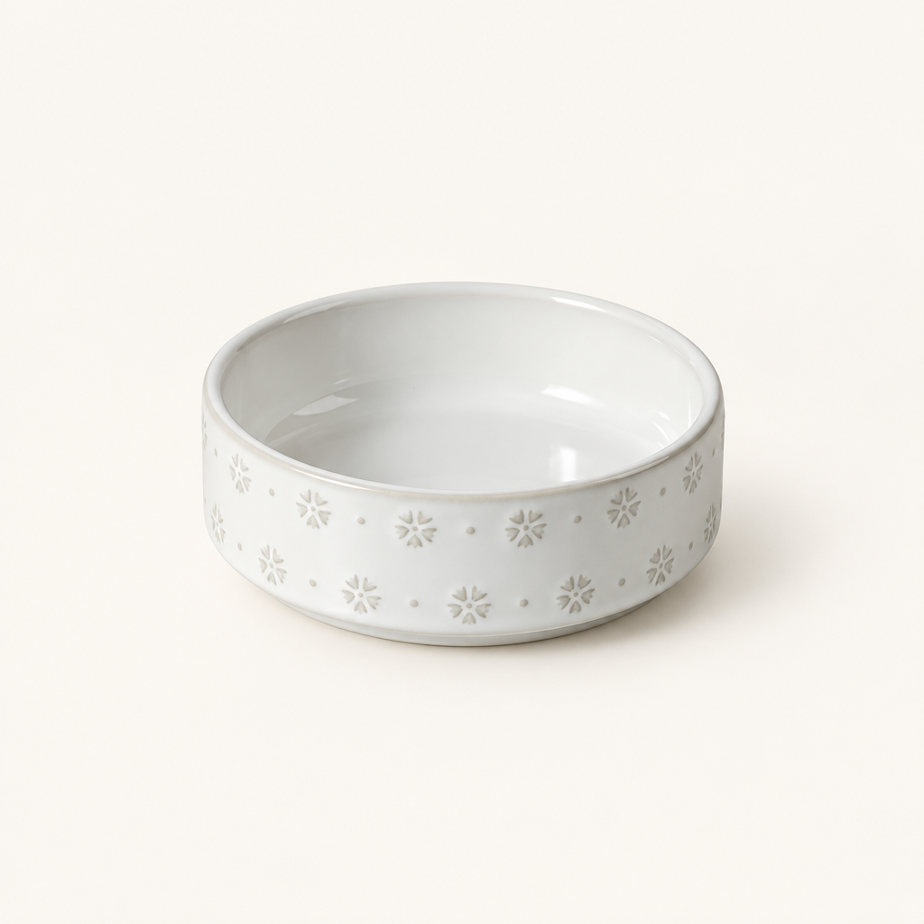 Single floral ceramic bowl