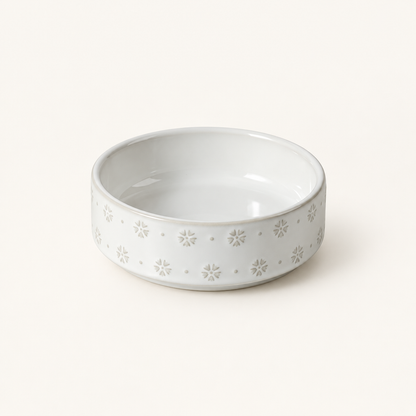 Single floral ceramic bowl