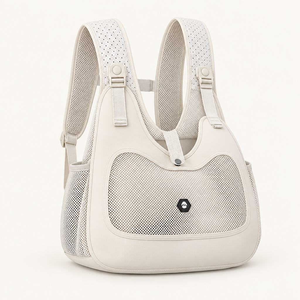 Front Chest Pet Carrier Backpack – Hands-Free Breathable Kangaroo Carrier for Small Dogs and Cats