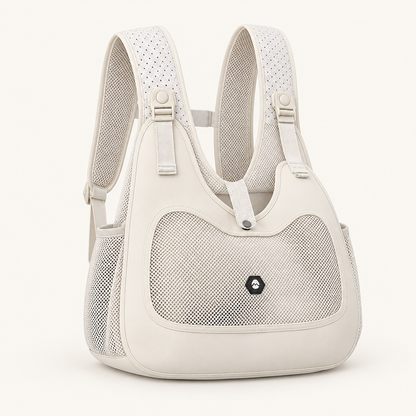 Front Chest Pet Carrier Backpack – Hands-Free Breathable Kangaroo Carrier for Small Dogs and Cats