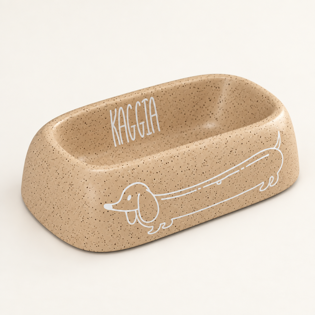 Speckled beige bowl studio image