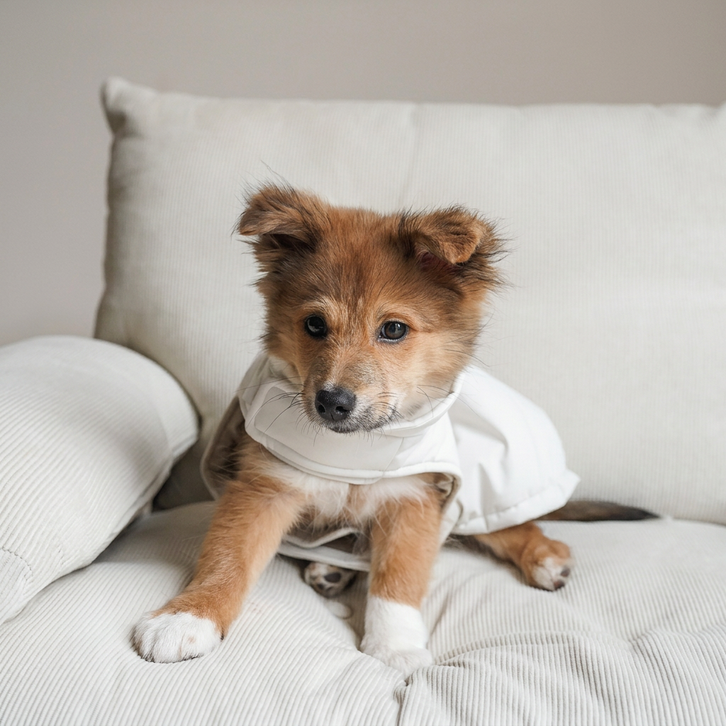 Easy-On Puffer-Style Dog Vest – Blue or White