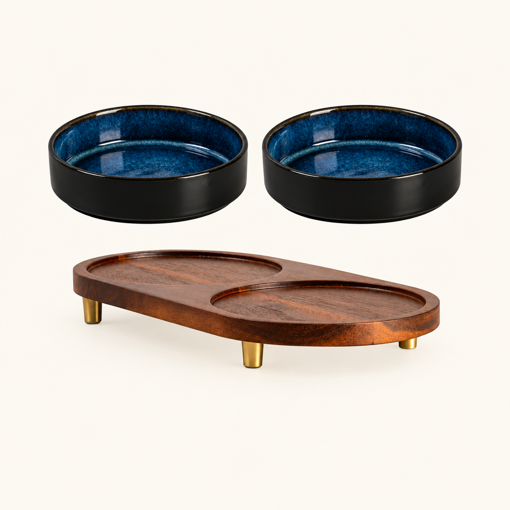 Low double-bowl stand