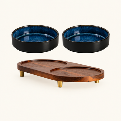 Low double-bowl stand