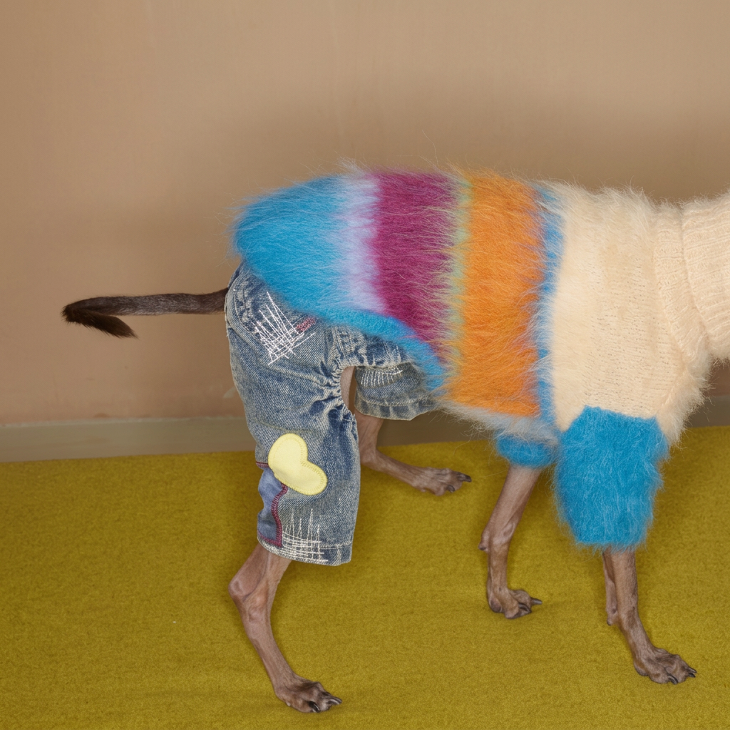 Snowday Candy-Stripe Knit for Dogs