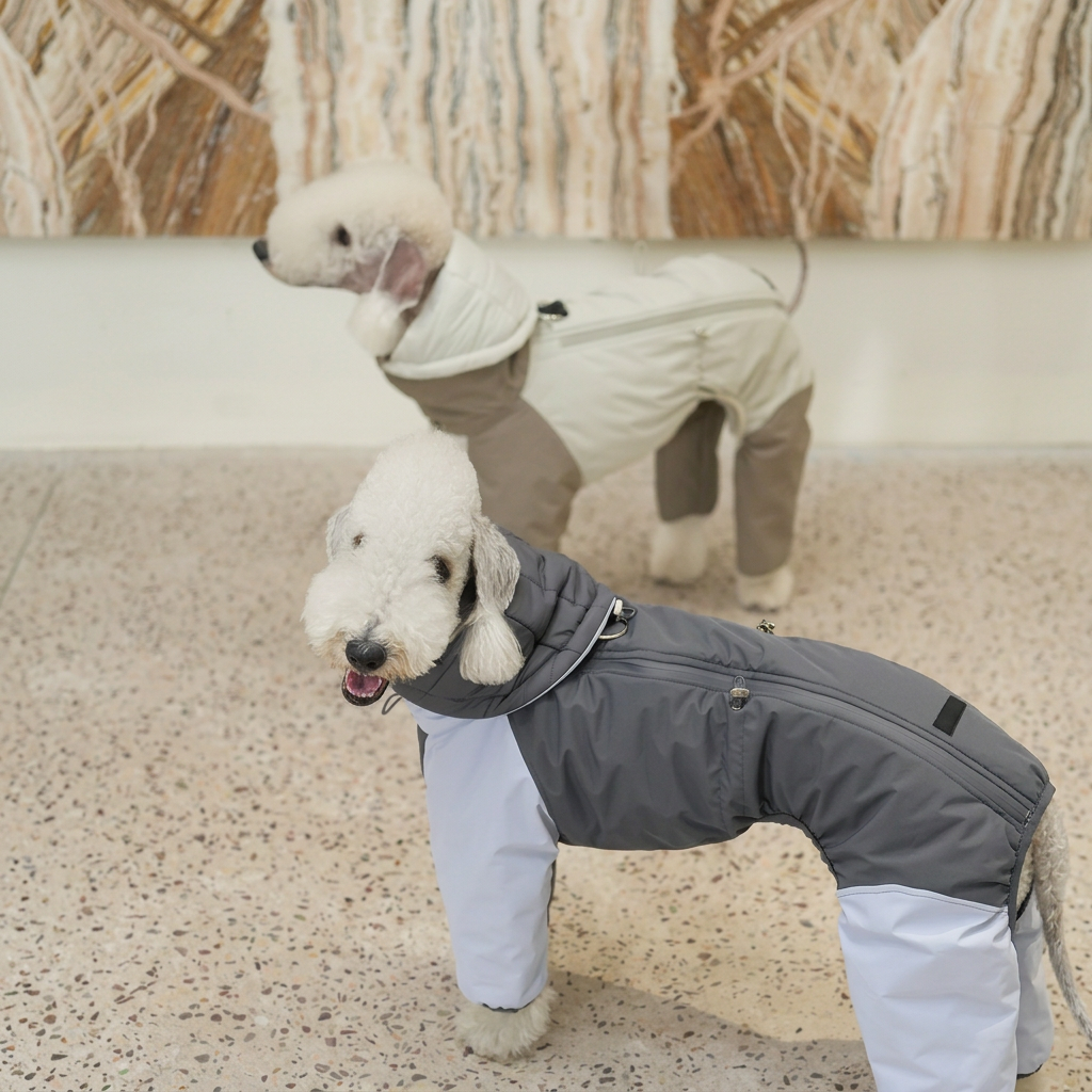 Autumn Colour-Block Four-Leg Dog Jacket
