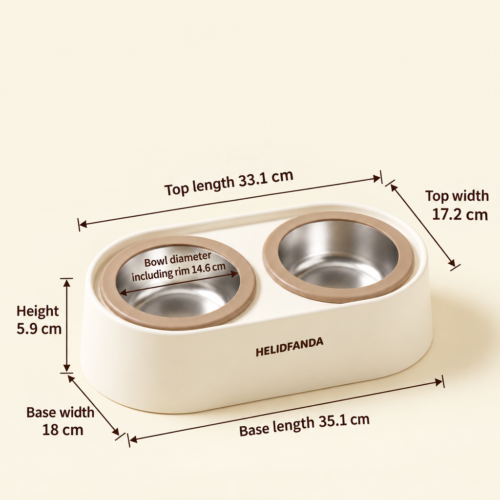 Cream double feeder size guide