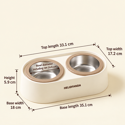 Cream double feeder size guide