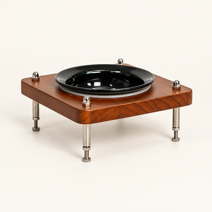 Low stand with black bowl