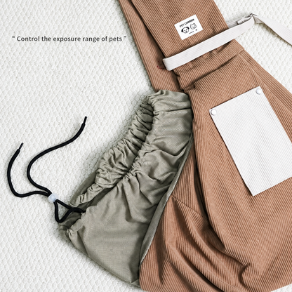 Warm Pet Crossbody Bag – Sherpa, Corduroy or Cow Print Cat and Small Dog Carrier, With or Without Mesh Cover