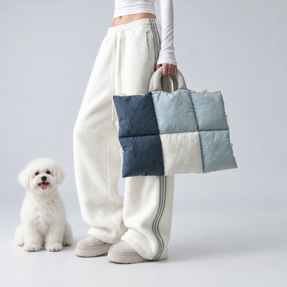 Quilted Dog Travel Mat & 2-in-1 Carry Bag
