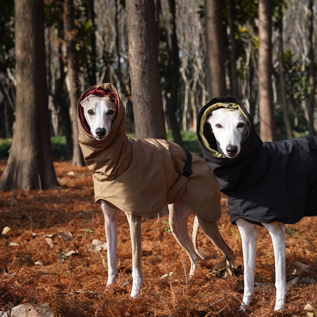 Highland High-Neck Dog Coat – Beige or Black