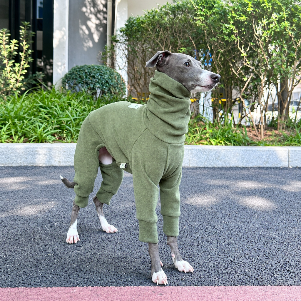 Thermal Stretch Dog Onesie for Italian Greyhounds and Whippets – Warm Four-Leg Base Layer, 10 Sizes, 3–25 kg