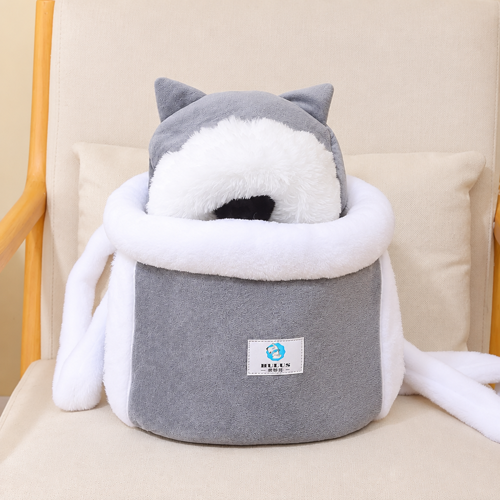 2-in-1 Cat Carrier and Bed – Portable Pet Pod with Bunny or Cat Ears for Travel and Home, M to XL