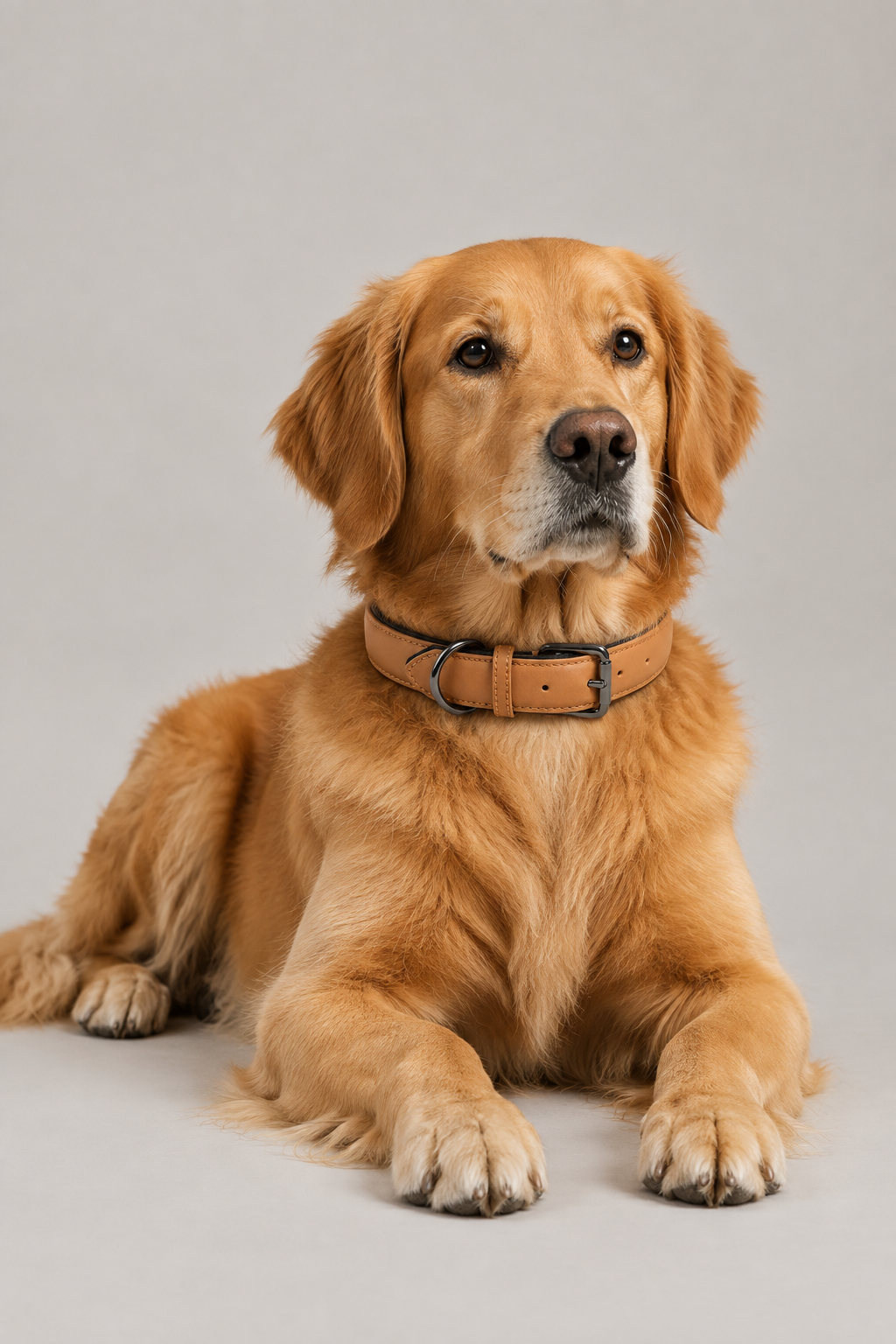Padded faux leather dog collar – view 4