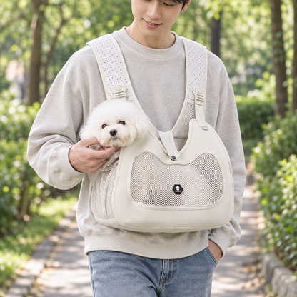 Front Chest Pet Carrier Backpack – Hands-Free Breathable Kangaroo Carrier for Small Dogs and Cats