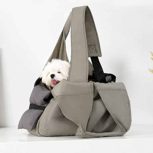 Breathable Summer Pet Carrier Bag – Hand, Shoulder or Crossbody Dog and Cat Bag for Small Breeds, Apricot