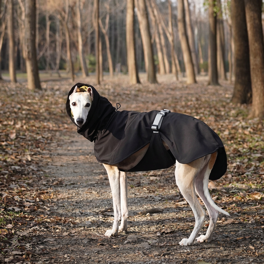 Highland High-Neck Dog Coat – Beige or Black