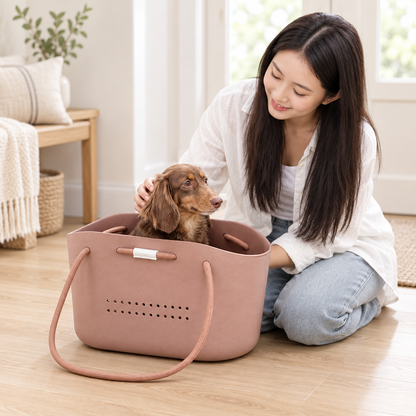 Breathable Pet Carrier Bag – Handheld Dog and Cat Tote with Air Holes for Small Dogs up to 4 kg and Cats up to 6 kg