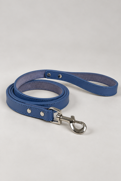 150cm leather dog lead in Violet
