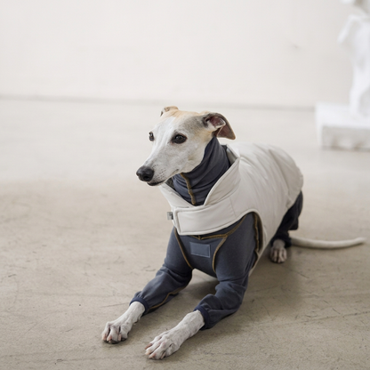 Easy-On Puffer-Style Dog Vest – Blue or White