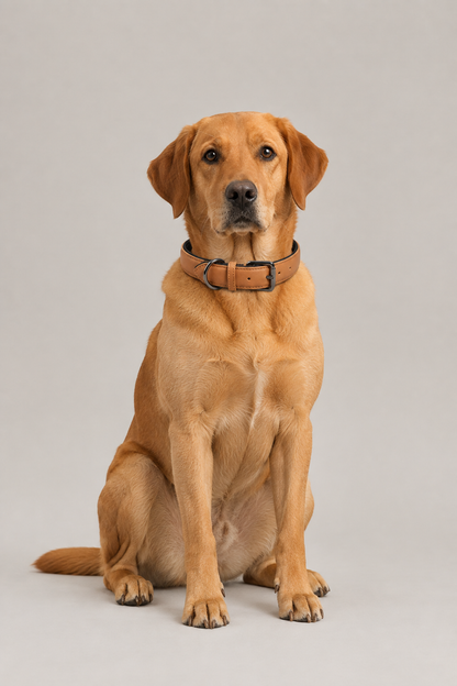 Padded faux leather dog collar – view 3