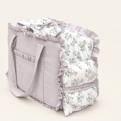 Cotton Pet Carrier Shoulder Bag – Soft Ruffled Tote Carrier for Small Dogs and Cats up to 6 kg, 8 Prints