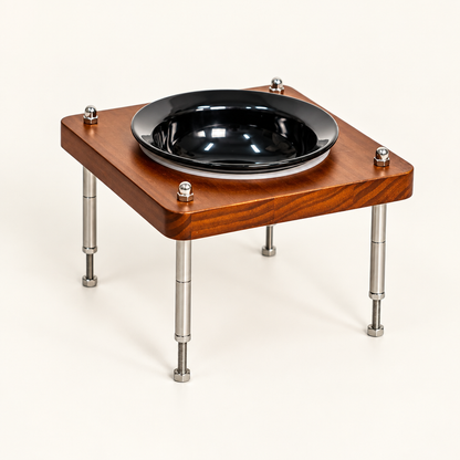 Tall stand with black bowl